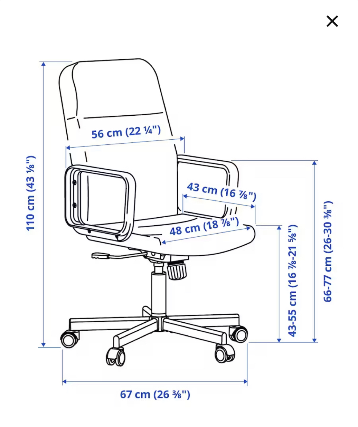 Ikea Renberget Swivel Desk Chair - photo 5