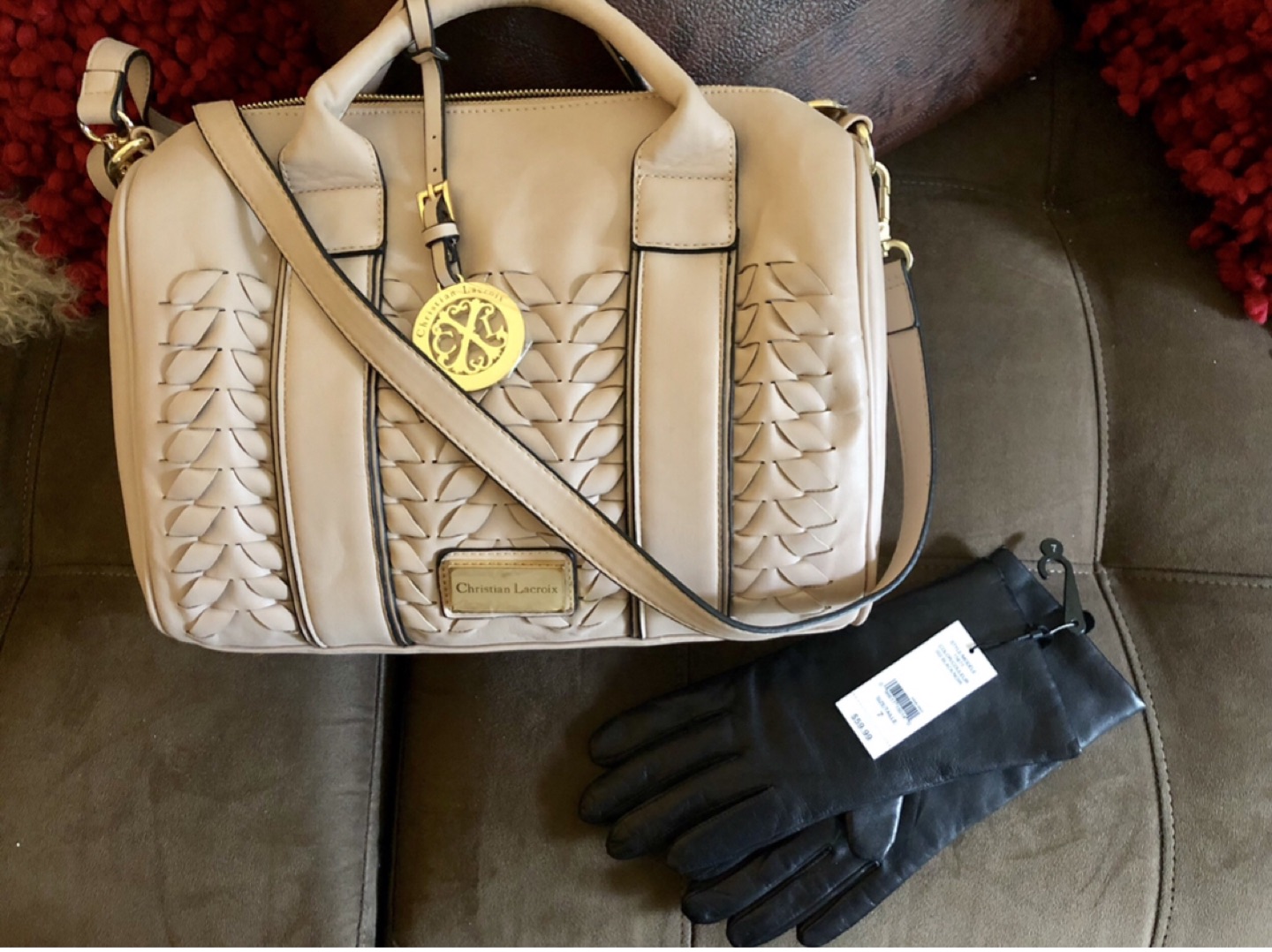Christian LaCroix bag Lord and Taylor leather gloves