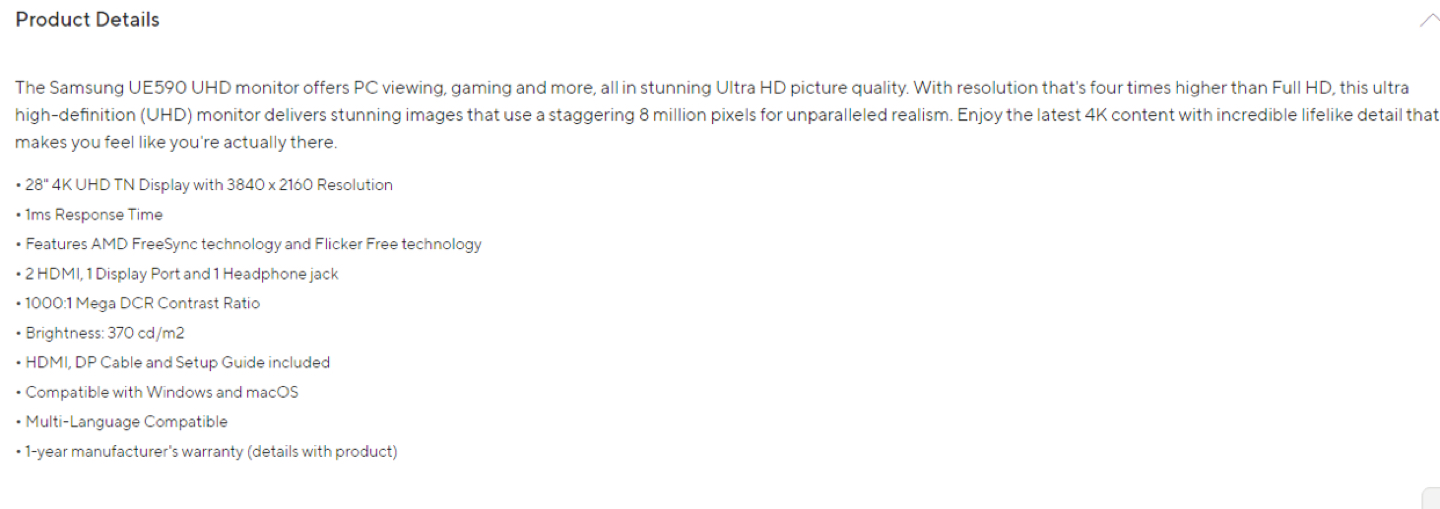 Samsung 28” UHD monitor - photo 4