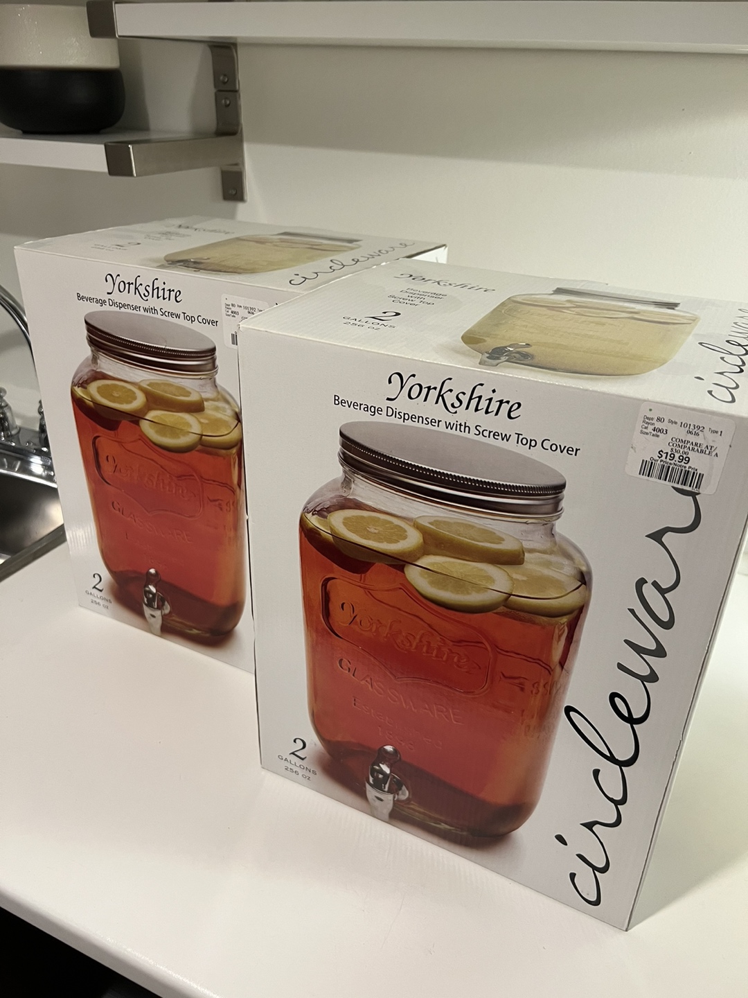Moving Sale: 2 x Glass Beverage Dispenser
