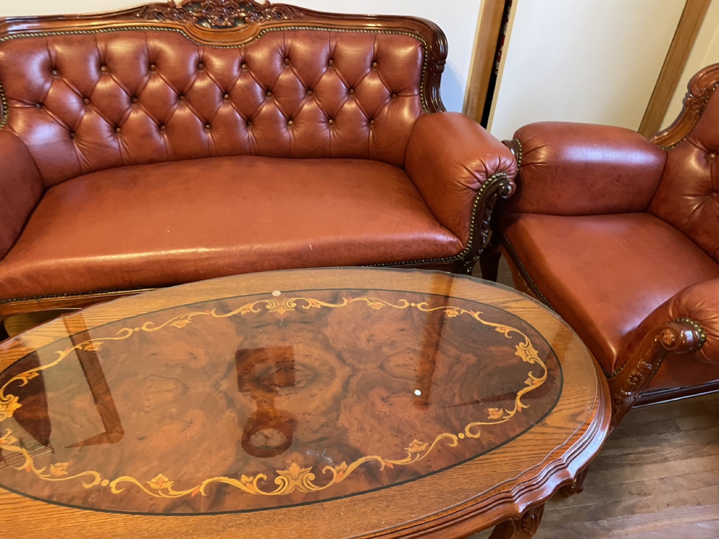 Sofa and table set
