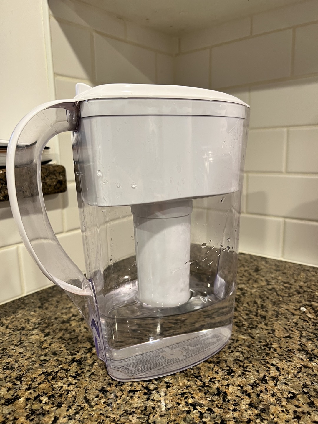 Brita Space Saver Water Filter Pitcher in White, 6 cups