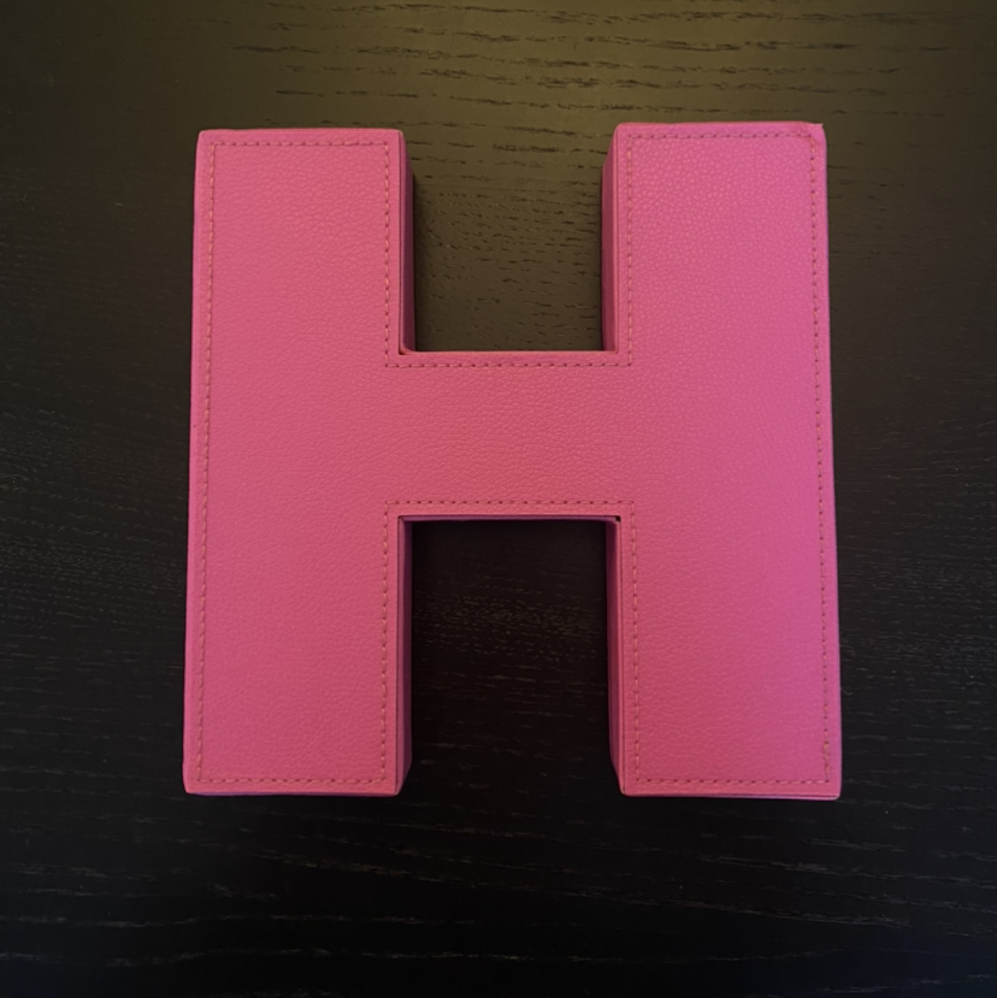 Decorative Faux Leather “H”