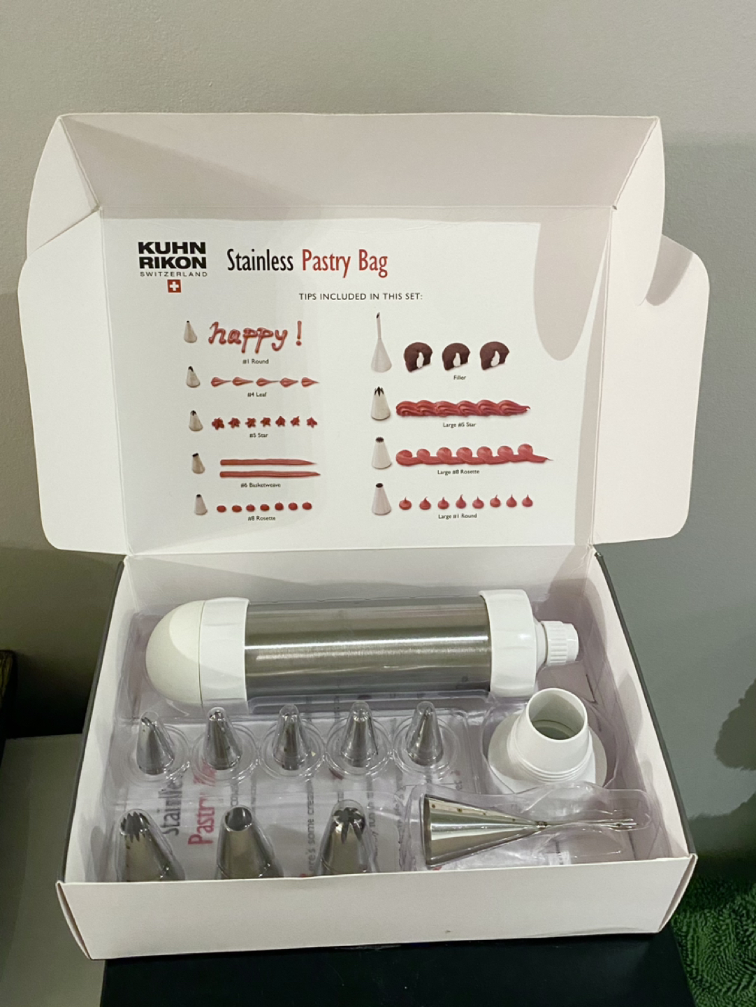 Stainless steel cake decorating pastry bag thumbnail