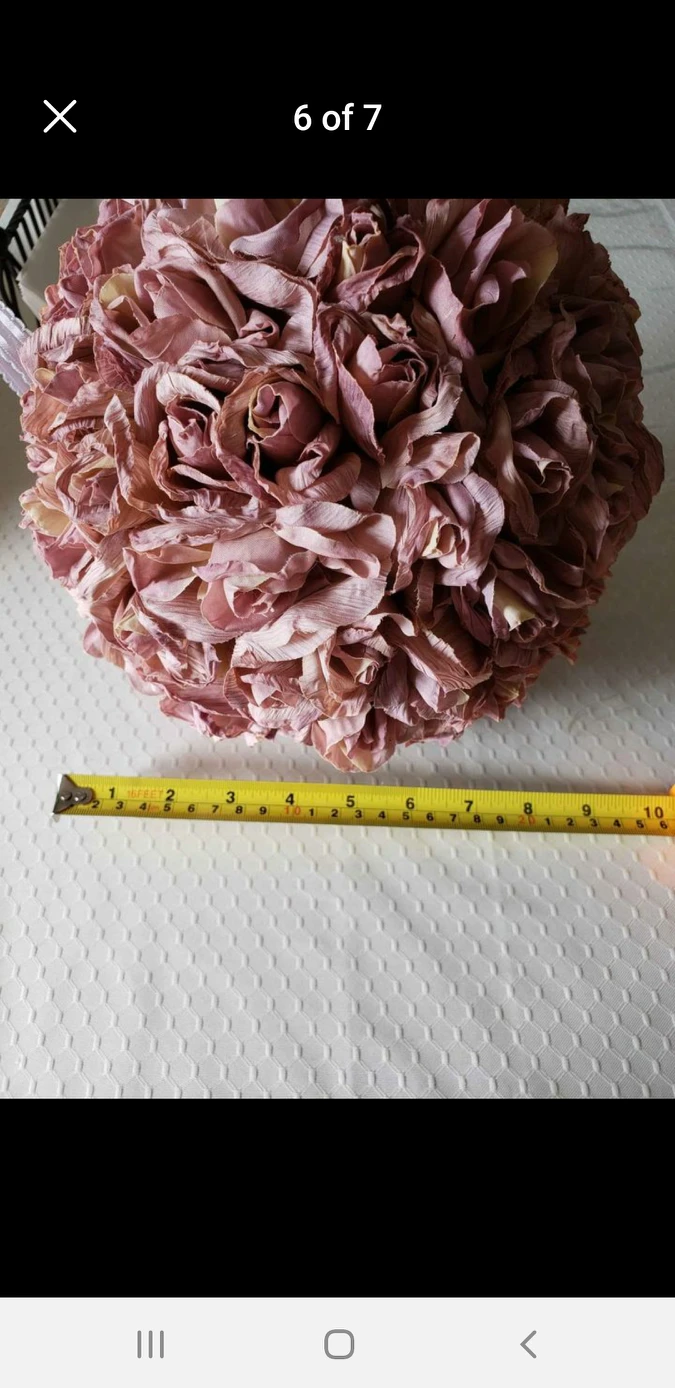 8.5" Large flower Kiss Ball For Wedding Or Decor, - photo 2