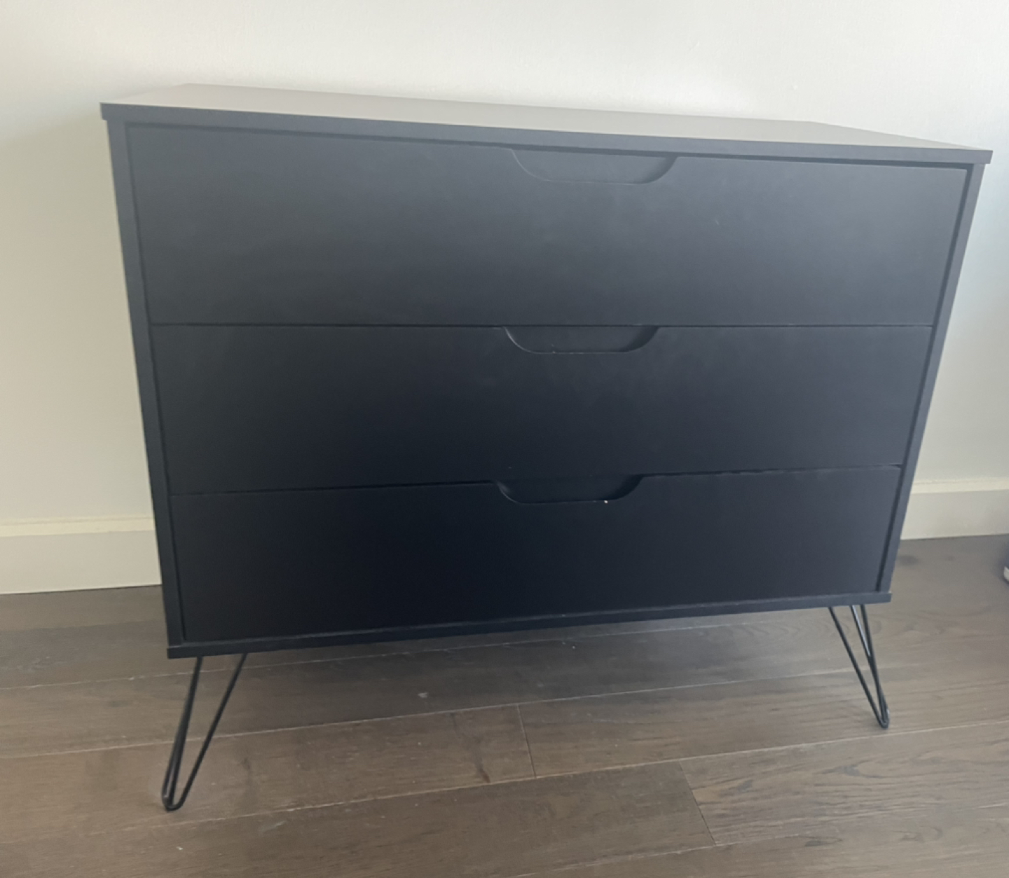 Black 3 Drawer Chest - photo 2