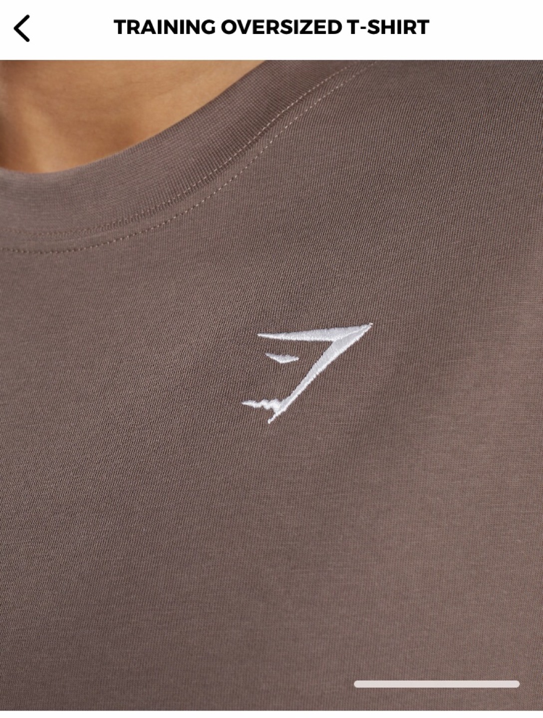 Gymshark Oversized Training T-shirt (Truffle Brown, L) image indicator(3)