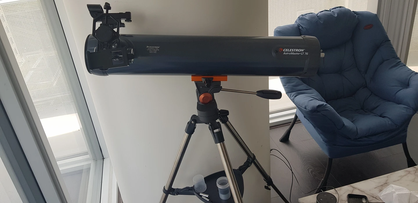 Celestron Astro Master LT 76AZ Astronomical Telescope Blue