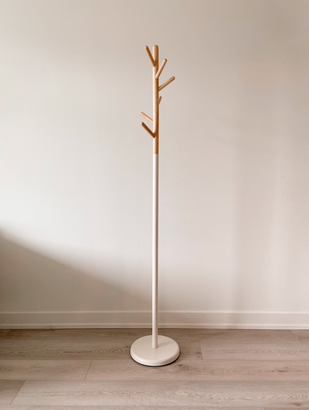 White + Wood Coat Tree thumbnail