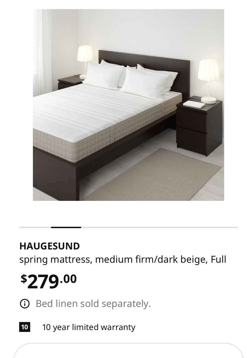 Full size bed frame and mattress - photo 3