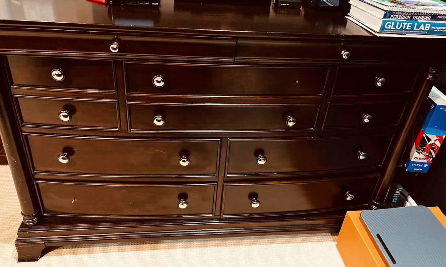 Mazin Hard wood dresser with mirror & Chest - photo 2