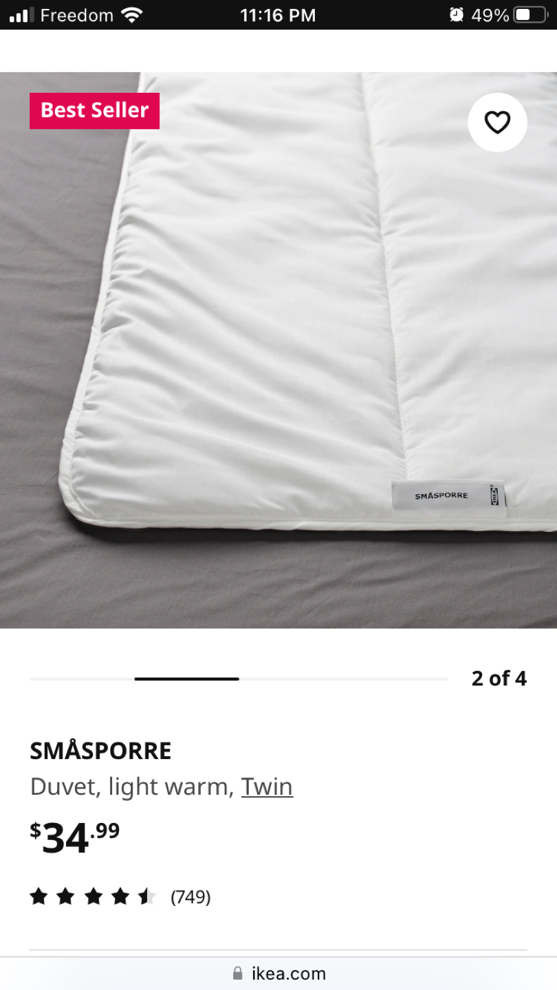 IKEA Duvt, duvet, blanket light warm TWIN thumbnail