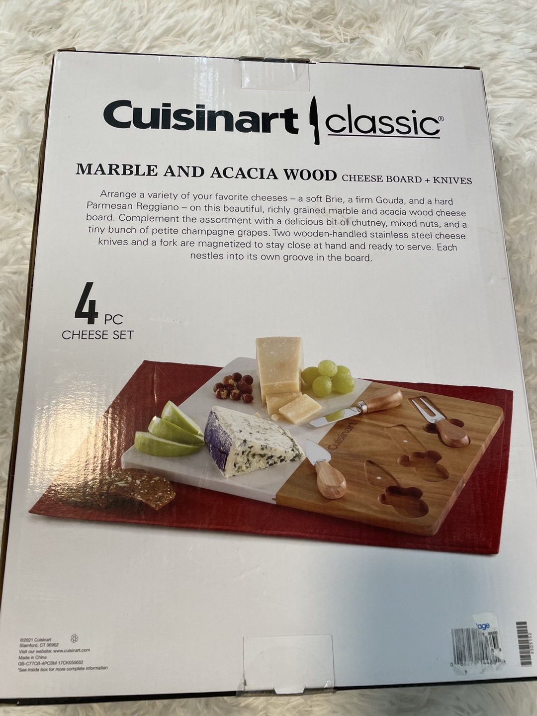 Cuisinart marble and acacia wood cheese board. New in box - photo 3