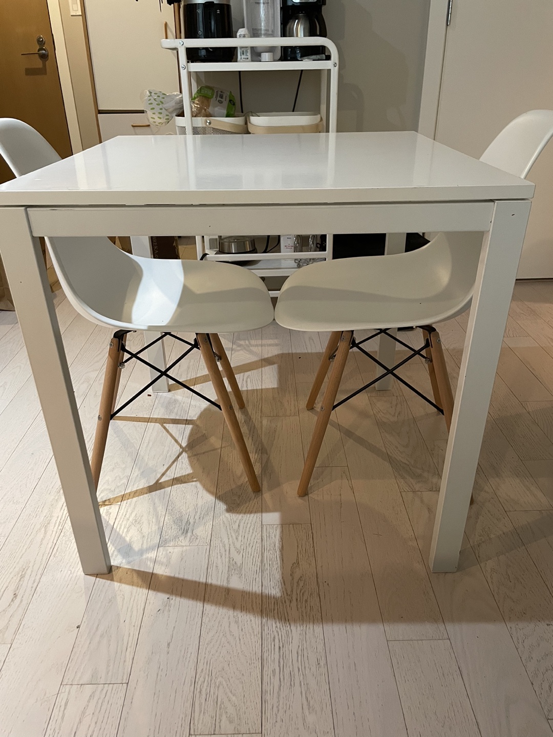 IKEA table + Structube Chairs