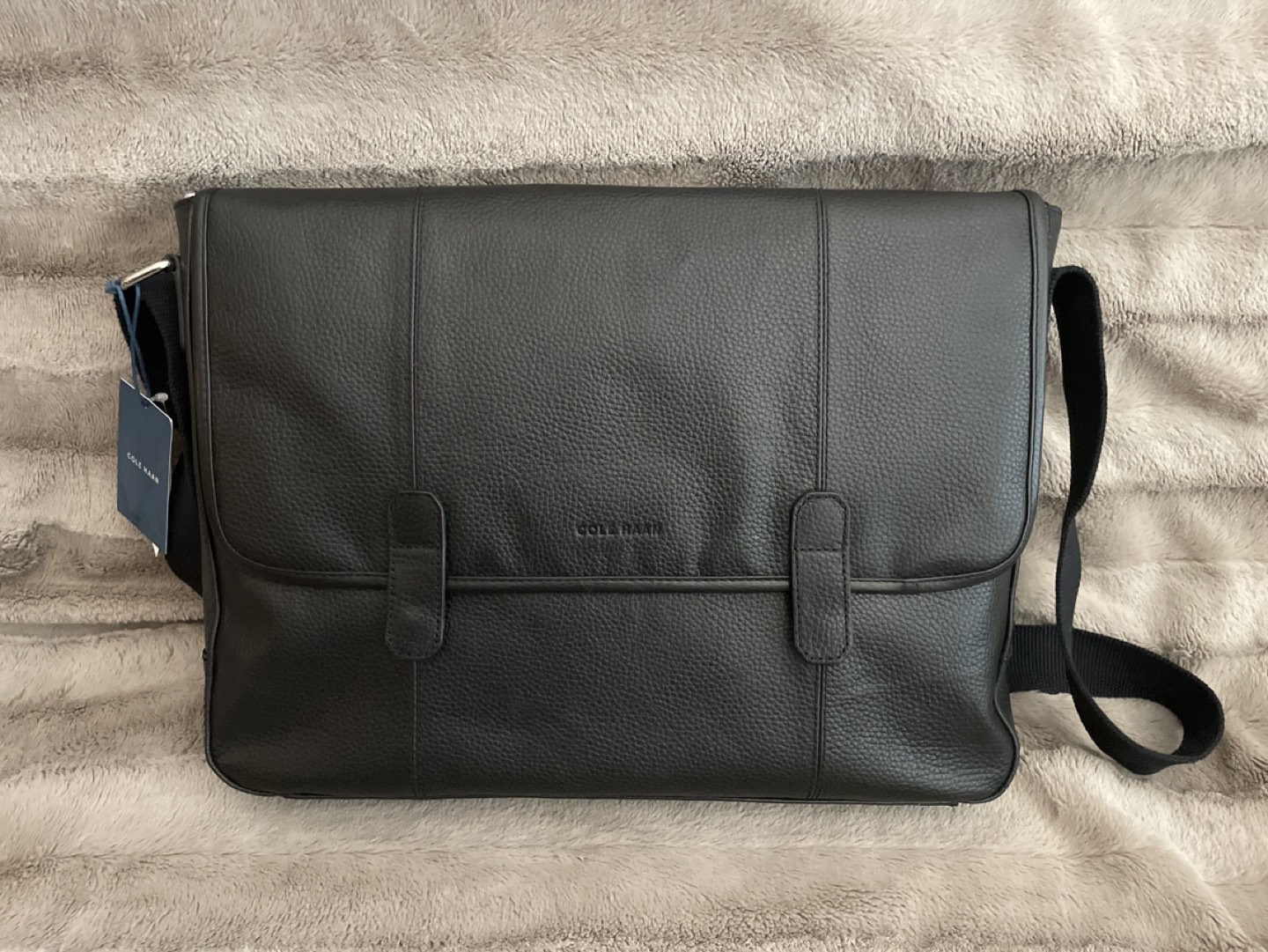 Cole Haan Leather Messenger Bag thumbnail