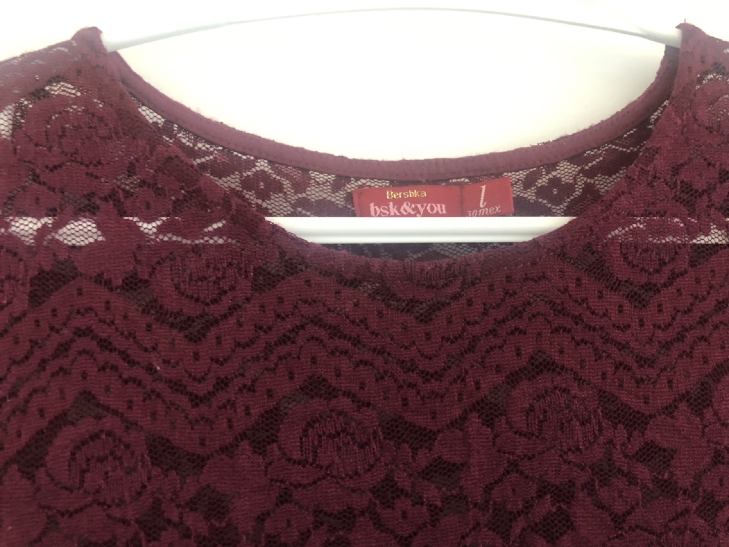 Bershka Red lace top - photo 2