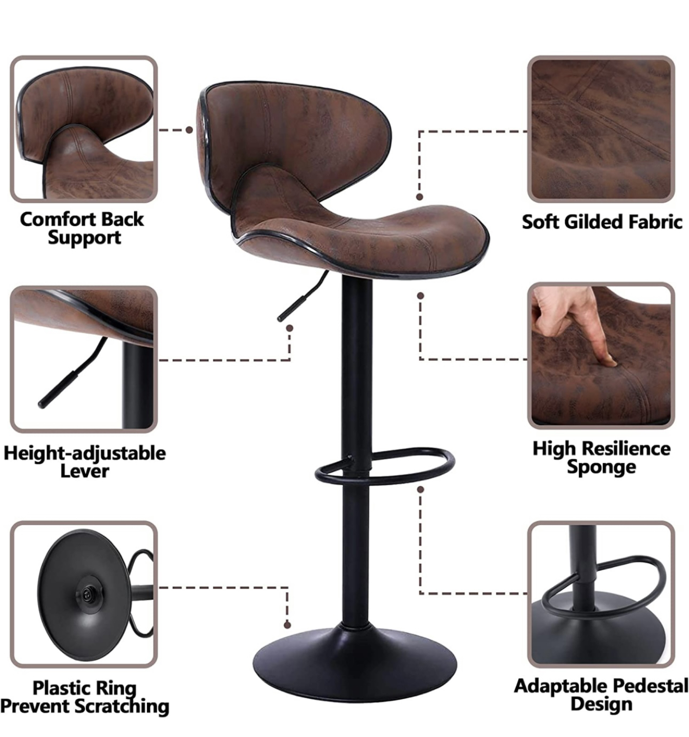 Bar Stool Chairs Set of 2 - photo 5