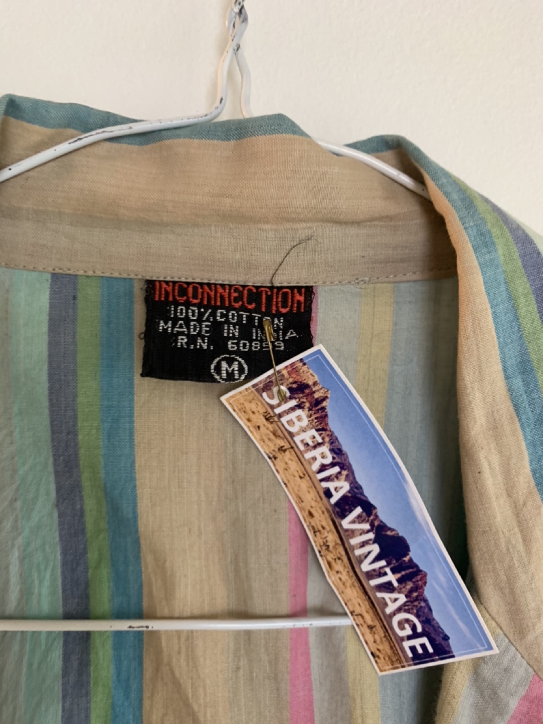 Vintage striped blazer with pockets image indicator(4)