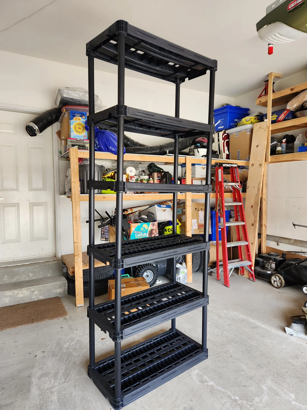 6 tier shelf unit 95"( 7 feet 11 inches) x 37" x 19"