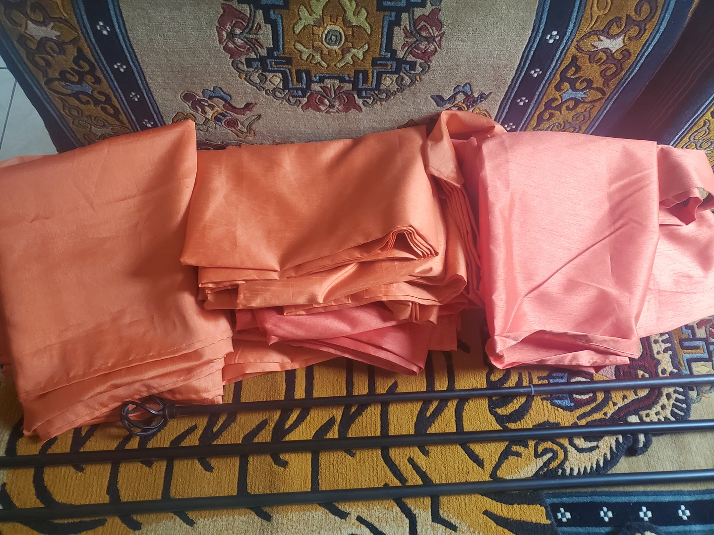 selling three rods with curtains