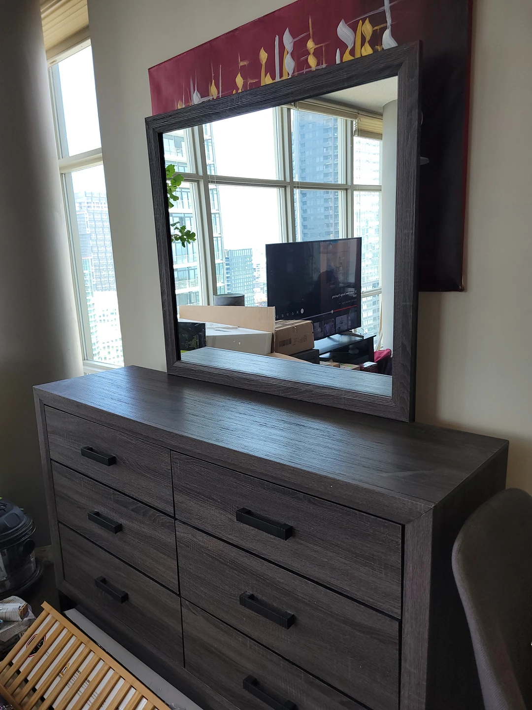 bedroom set . 3 peace . drawers plus 2 bed side - photo 2