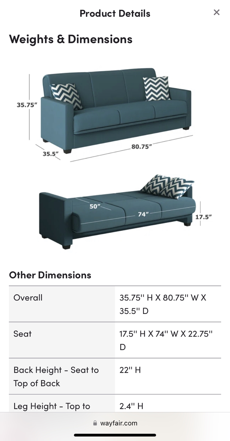 Sofa bed / 3 seats Couch - photo 4