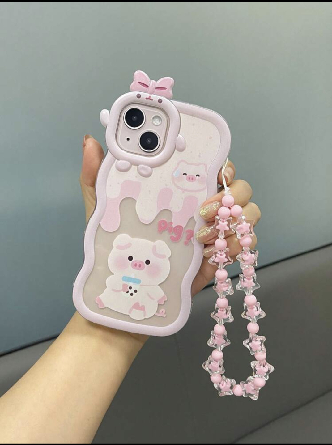 (NEW )Pig print iPhone 14 pro max case thumbnail