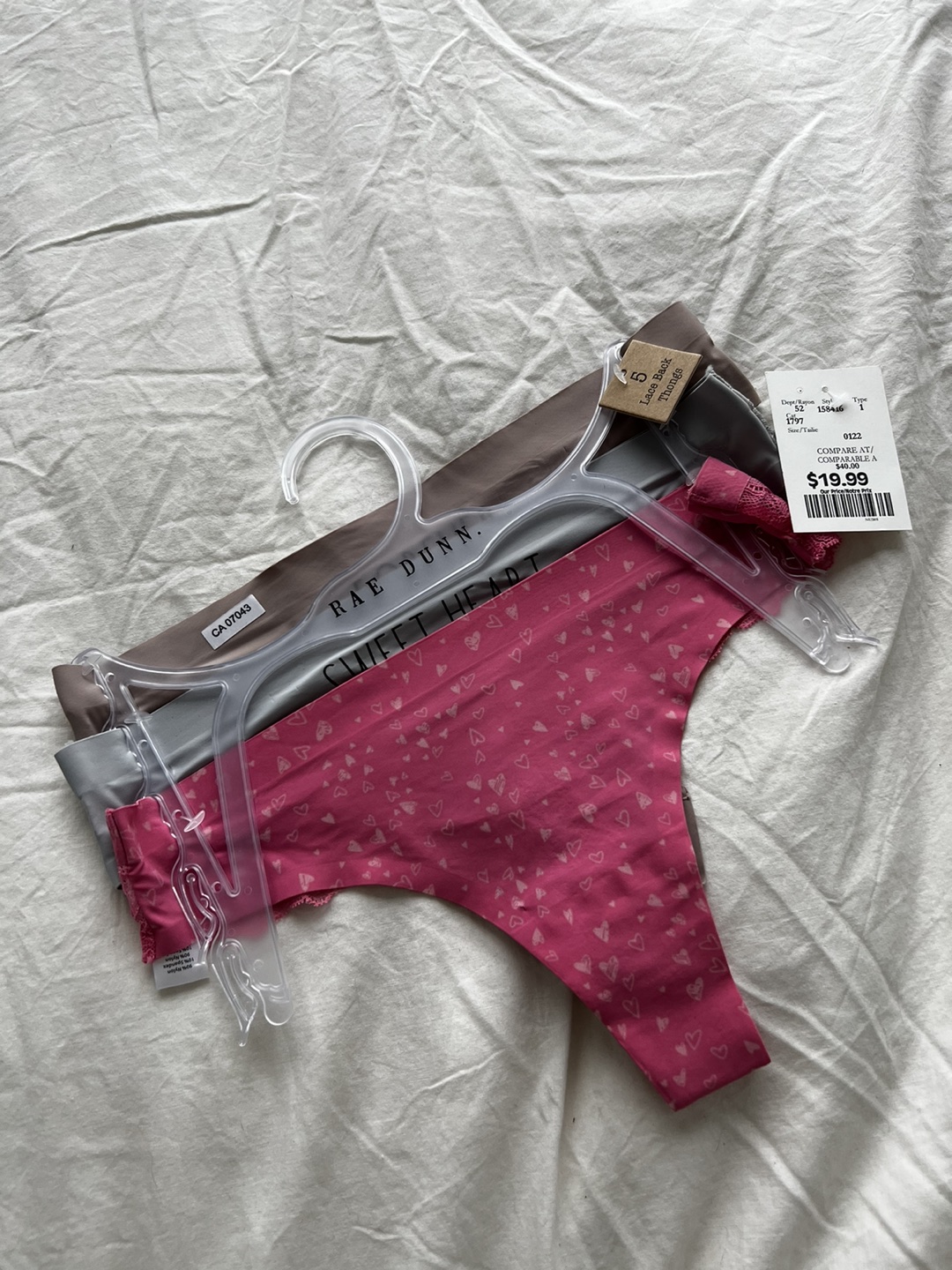 Rae Dunn thongs 3 pieces size S thumbnail