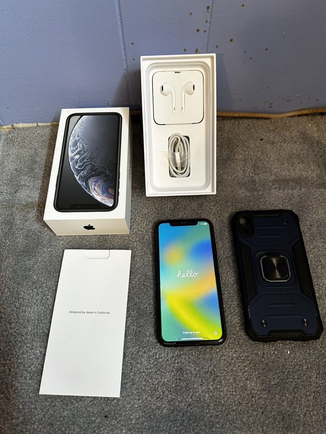 64GB Unlocked iPhone XR with Charging Cable New Earbuds Case thumbnail