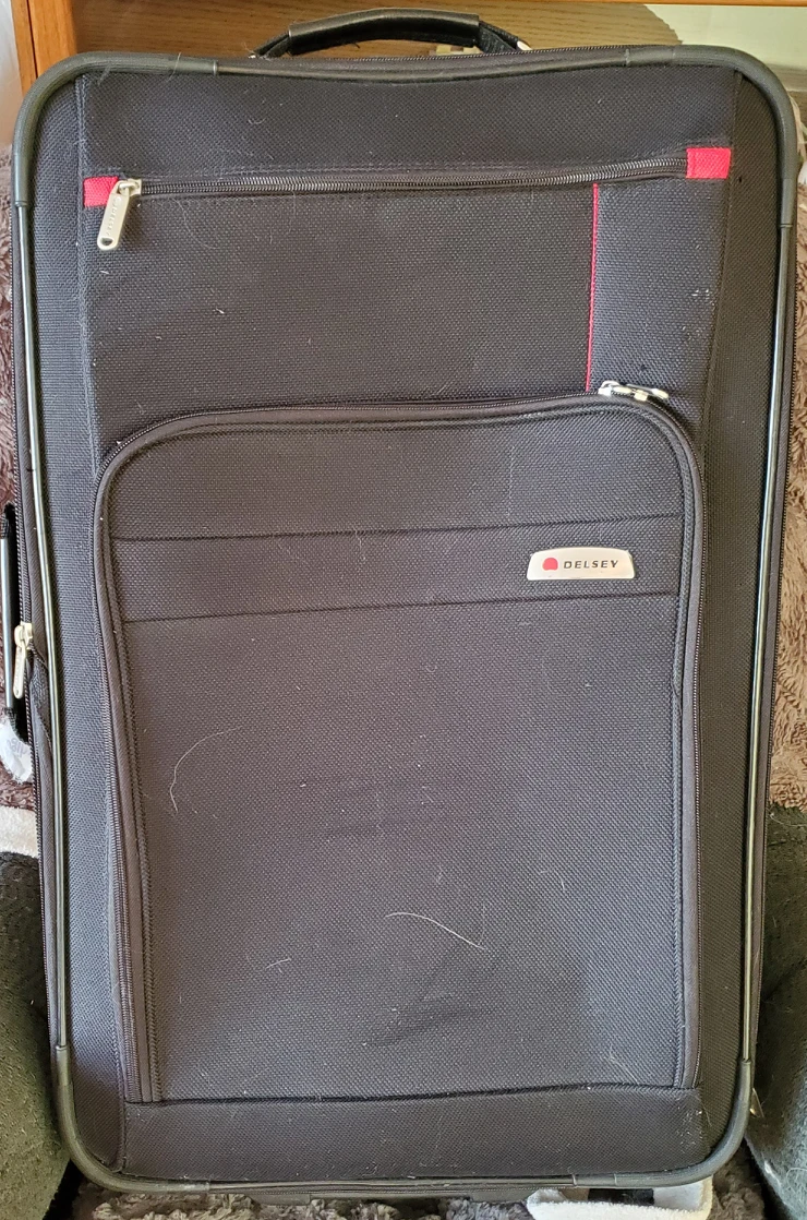 Delsey mid sized Two Wheeled Suitcase Soft Sided
