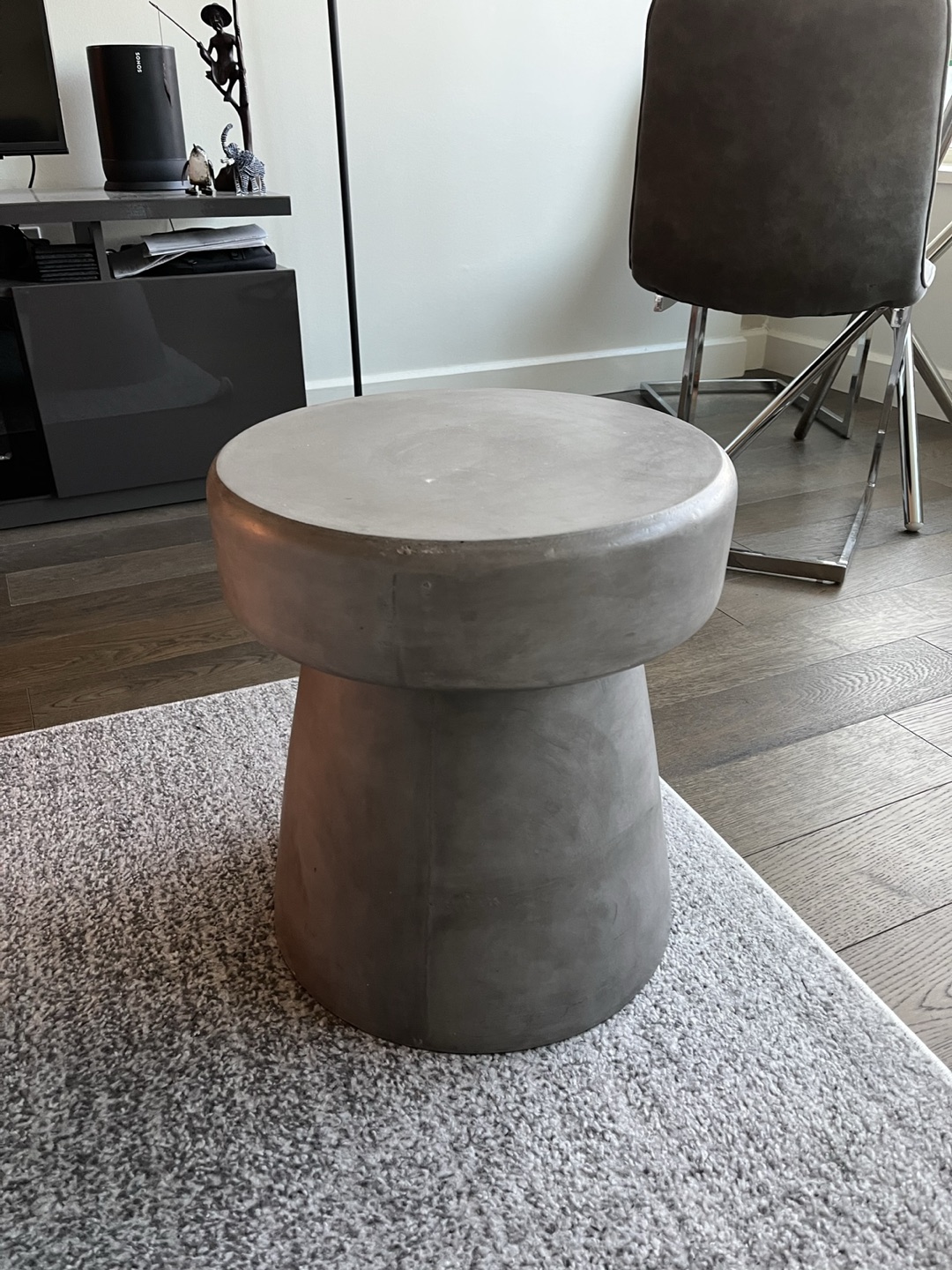 Gray Stone Side Table 16’’