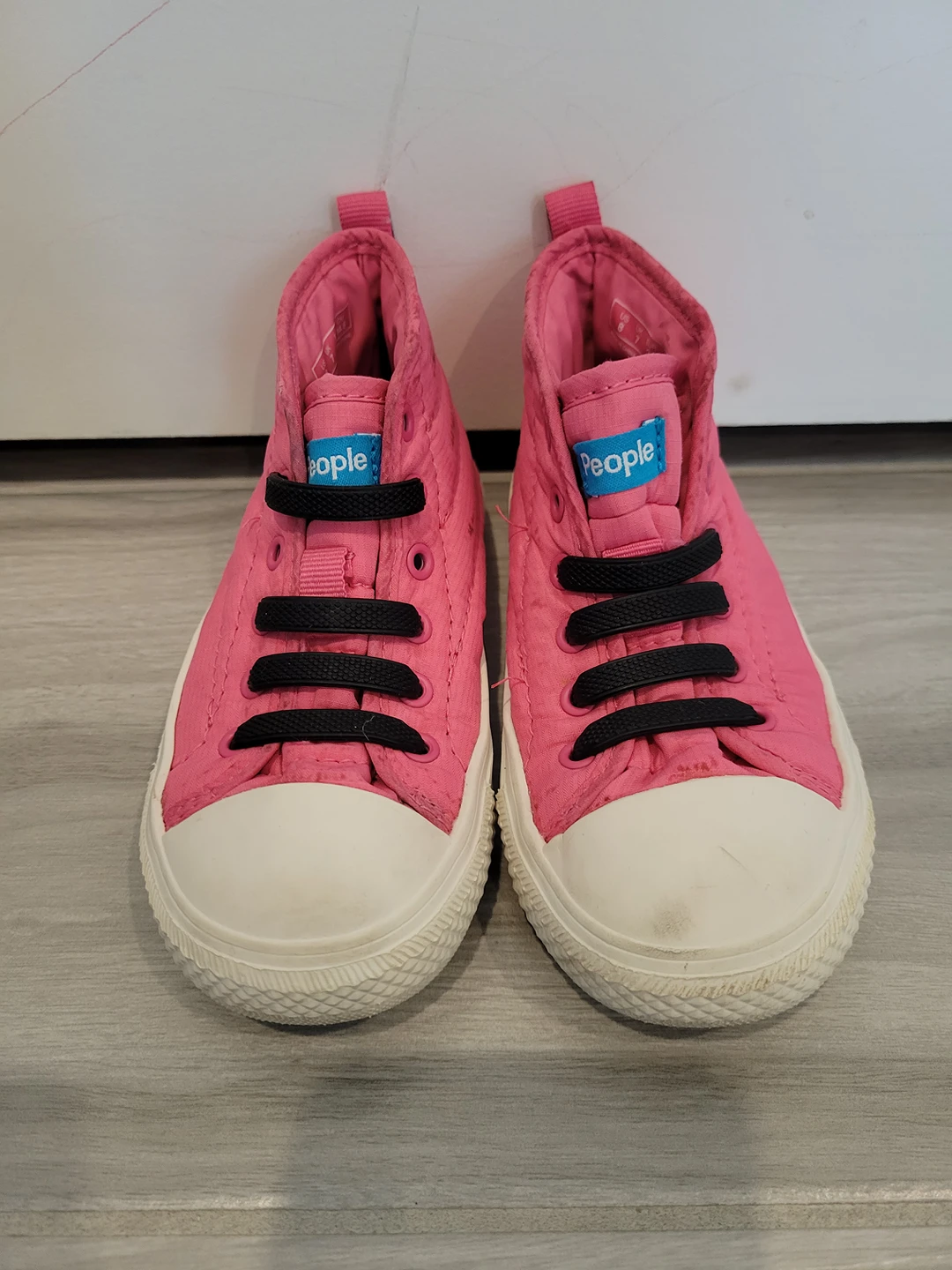 People Brand Toddler Bright Neon Pink High Top Sneakers (Size 8) image indicator(2)