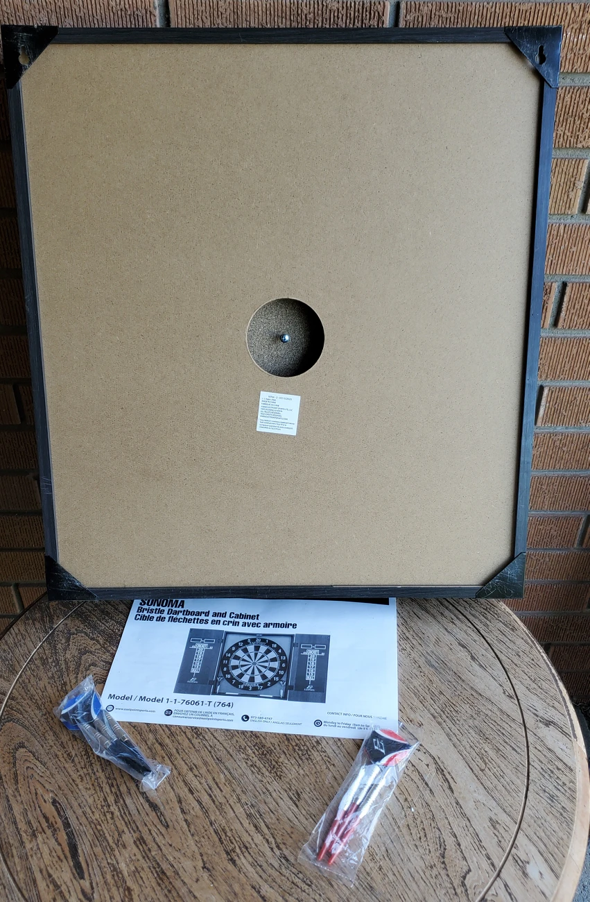EastPoint Sonoma Sisal Bristle Dartboard & Cabinet Set w/ 6 Dart - photo 5