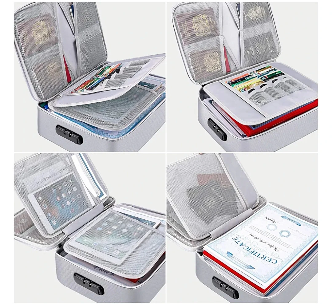 Brand New File Storage Bag Document Holder Fireproof image indicator(6)