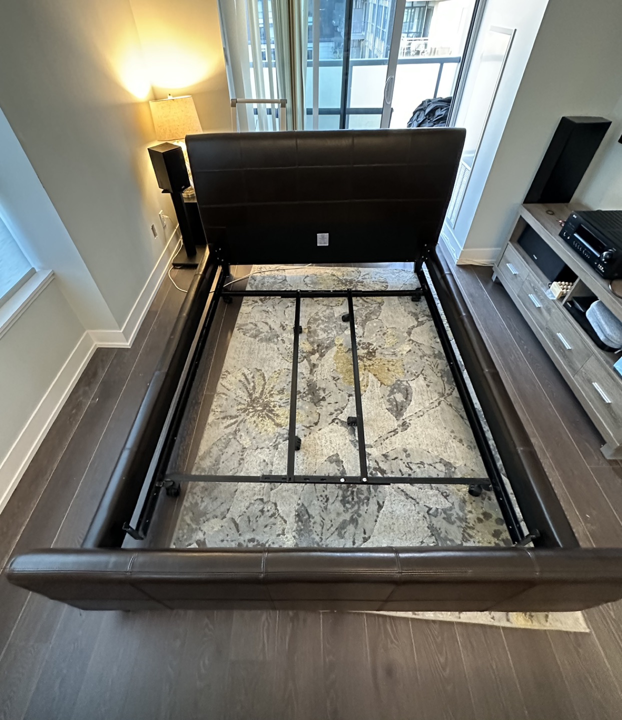 Queen Leatherette Bed Frame with Adjustable Base - photo 2
