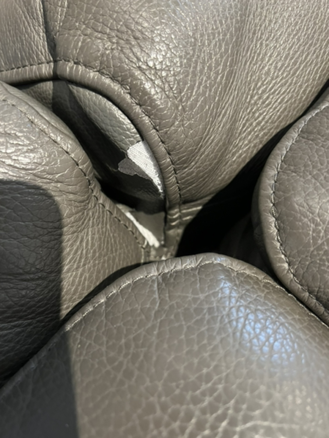 Real gray leather sofa - photo 4
