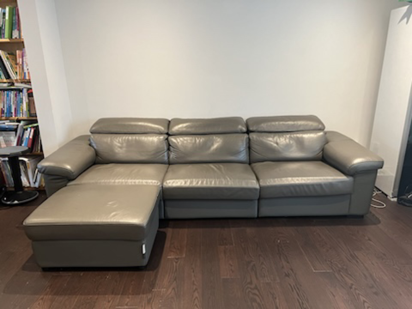 Real gray leather sofa - photo 2