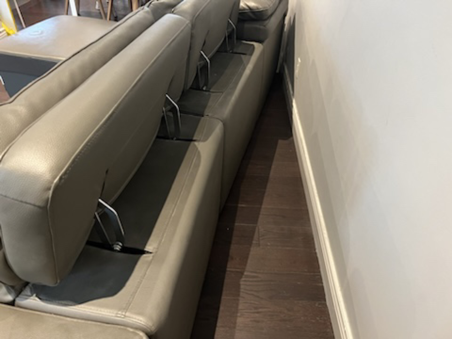 Real gray leather sofa - photo 3