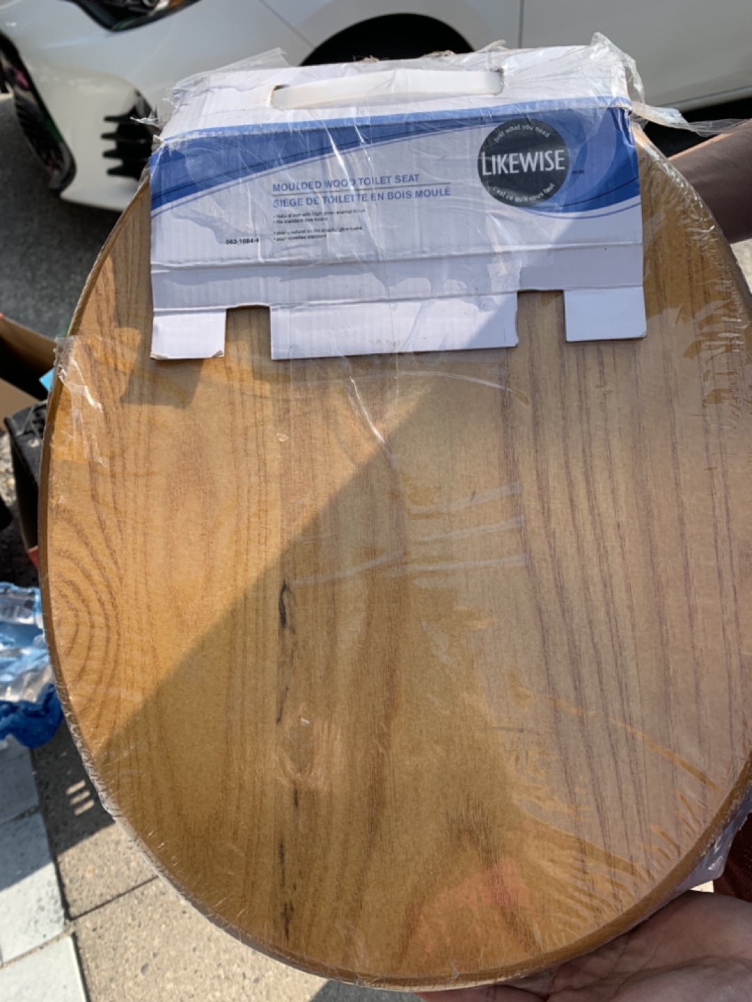 Wood toilet seat