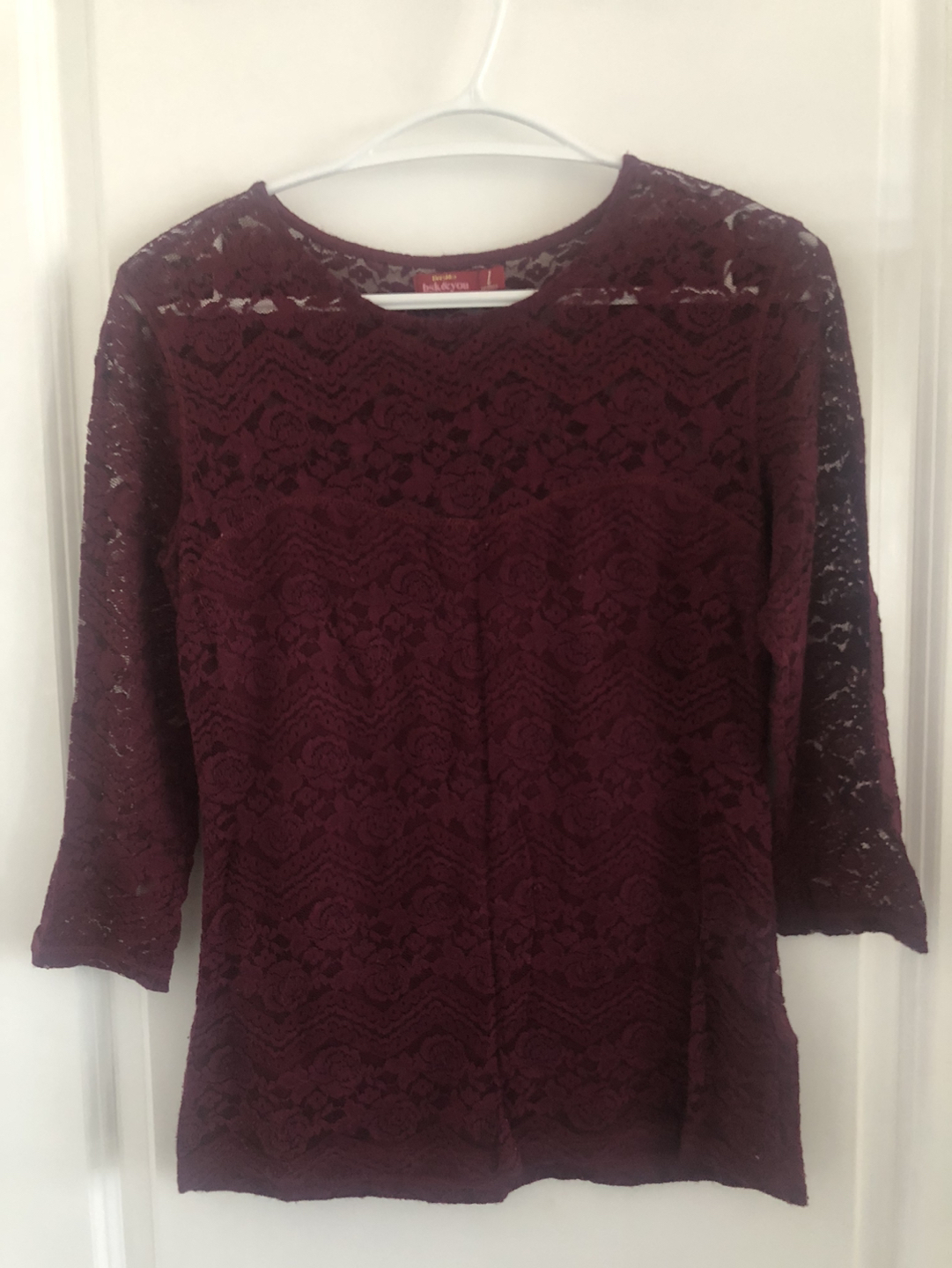 Bershka Red lace top