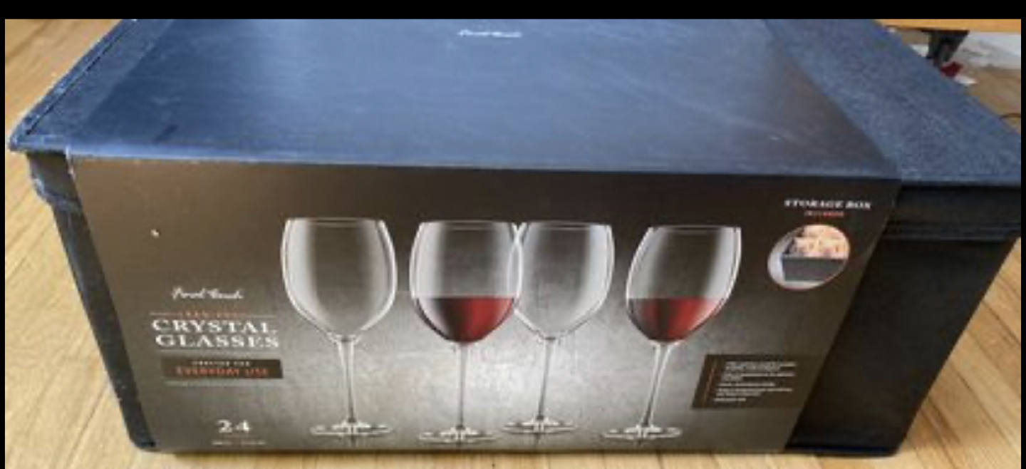 New crystal wine glasses. thumbnail