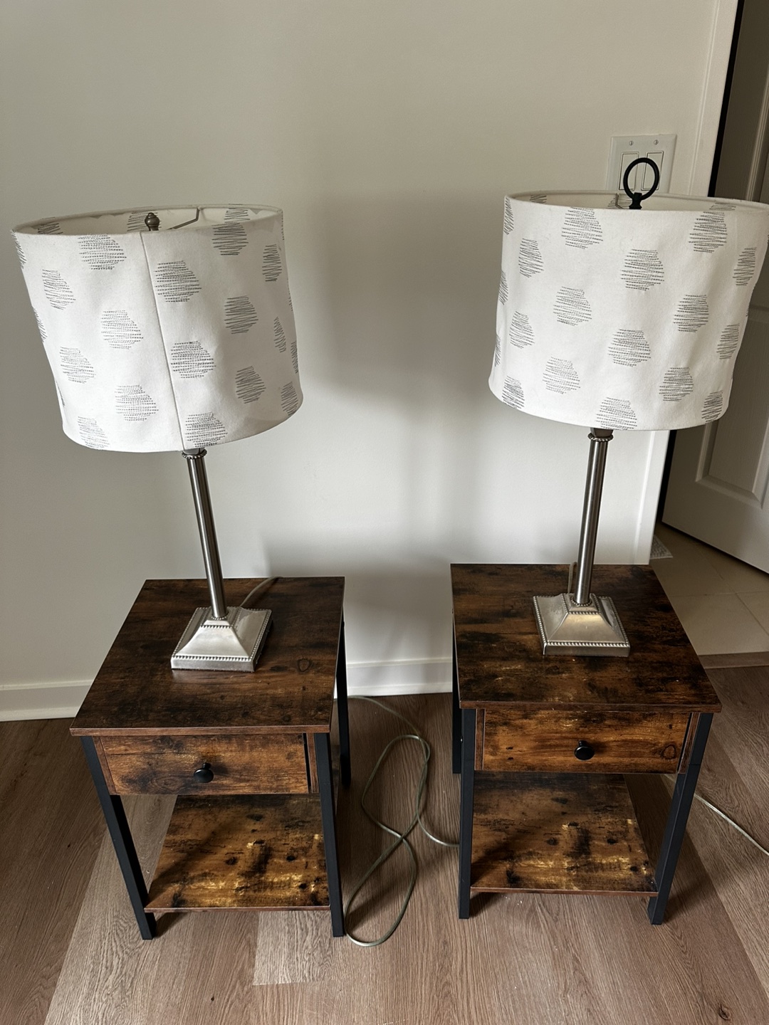 Nightstands and lamps
