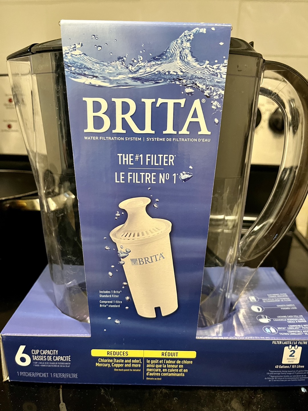 Brita 6-cup water filter pitcher thumbnail