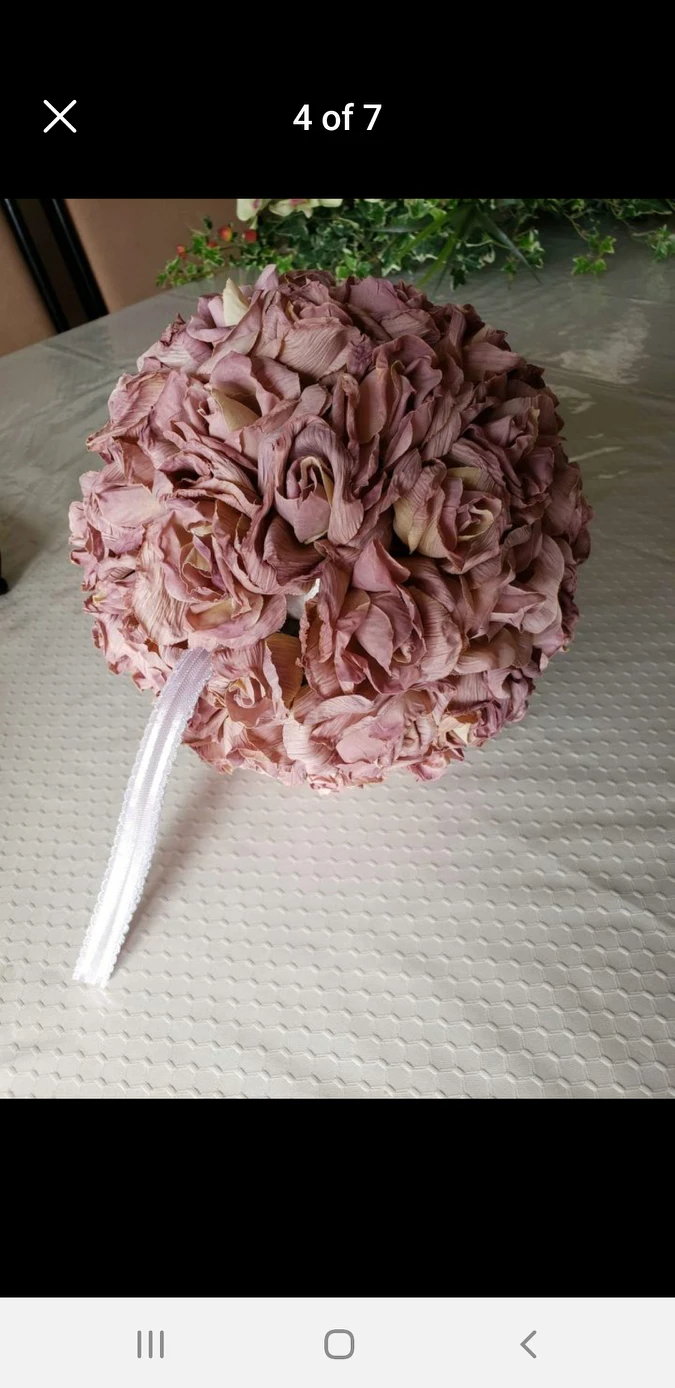 8.5" Large flower Kiss Ball For Wedding Or Decor, - photo 3