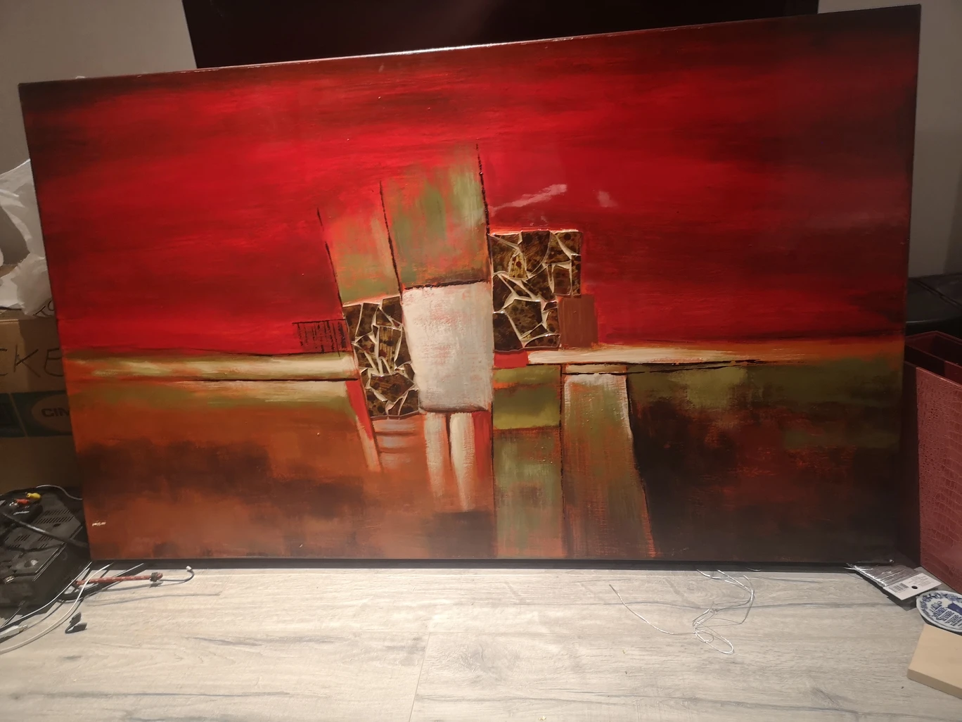 modern art work on canvas