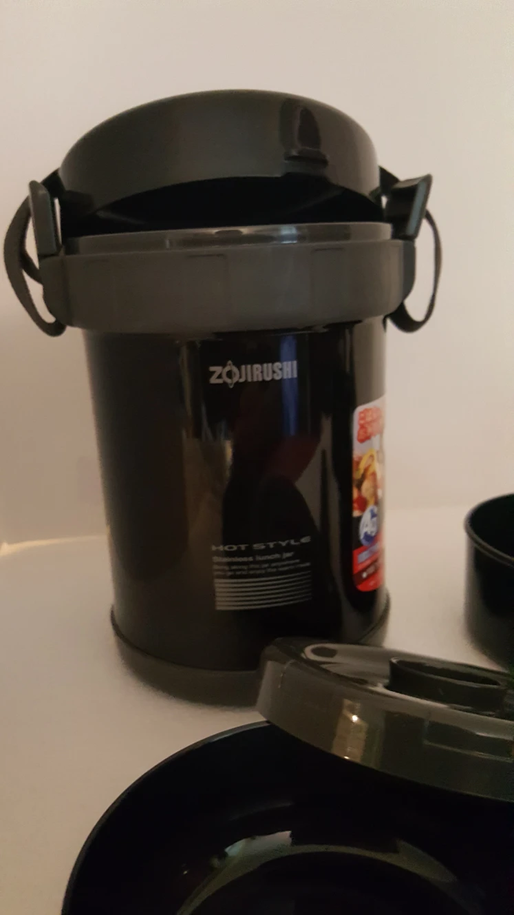 Zujirushi Classic Plastic Stainless Lunch Jar Insulated, Black image indicator(3)