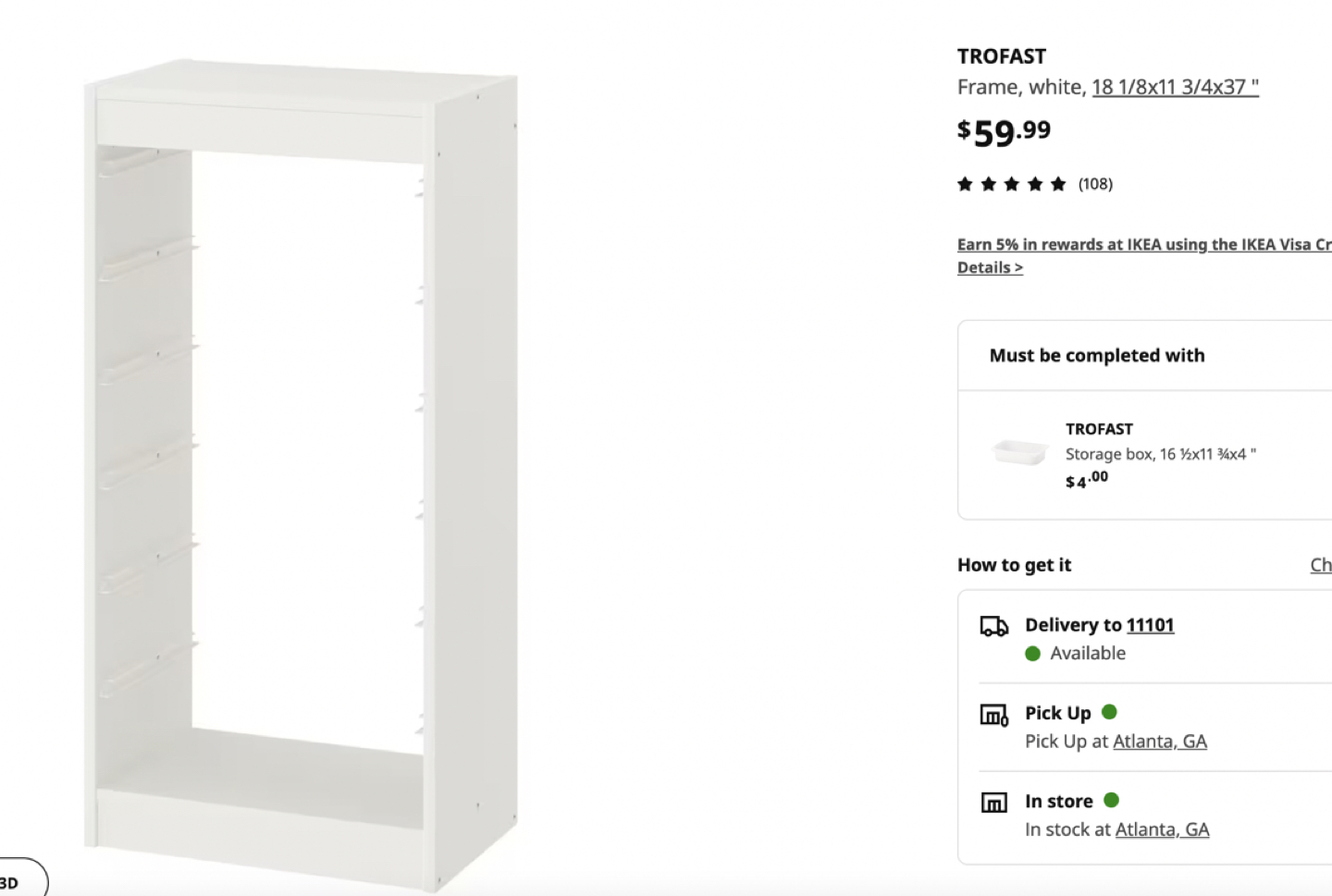 TROFAST(white frame+3 pink storages)