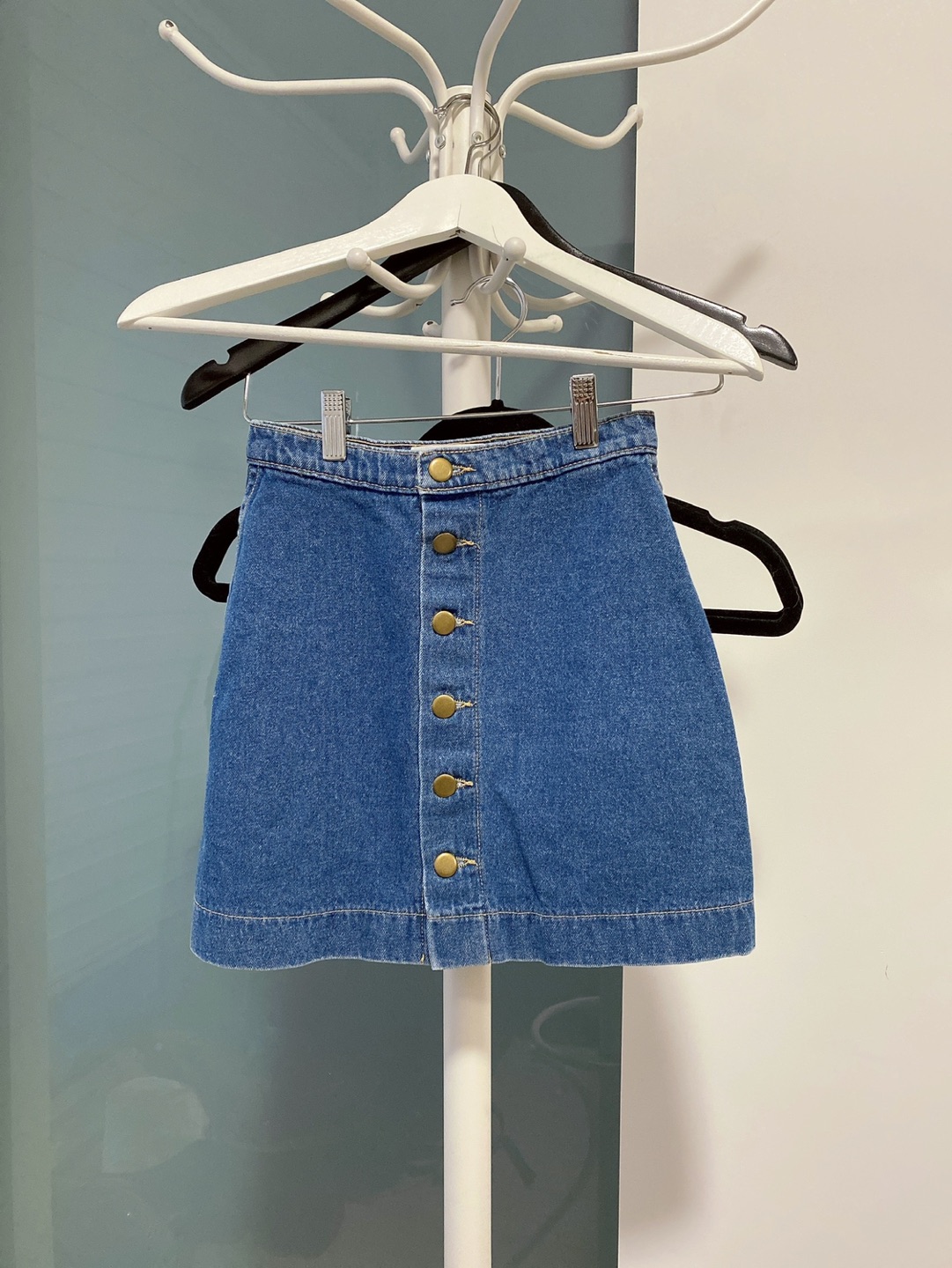 American apparel denim skirt