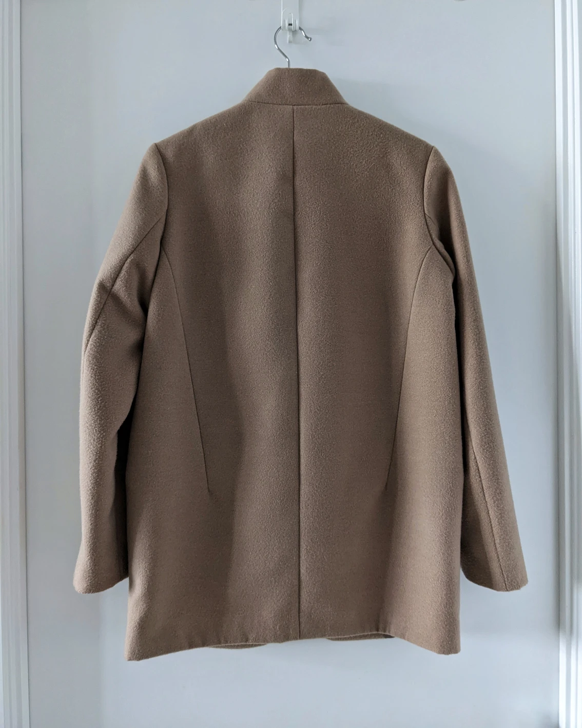 [LN] Zara Lapelless Slim Fit Brushed Coat image indicator(2)
