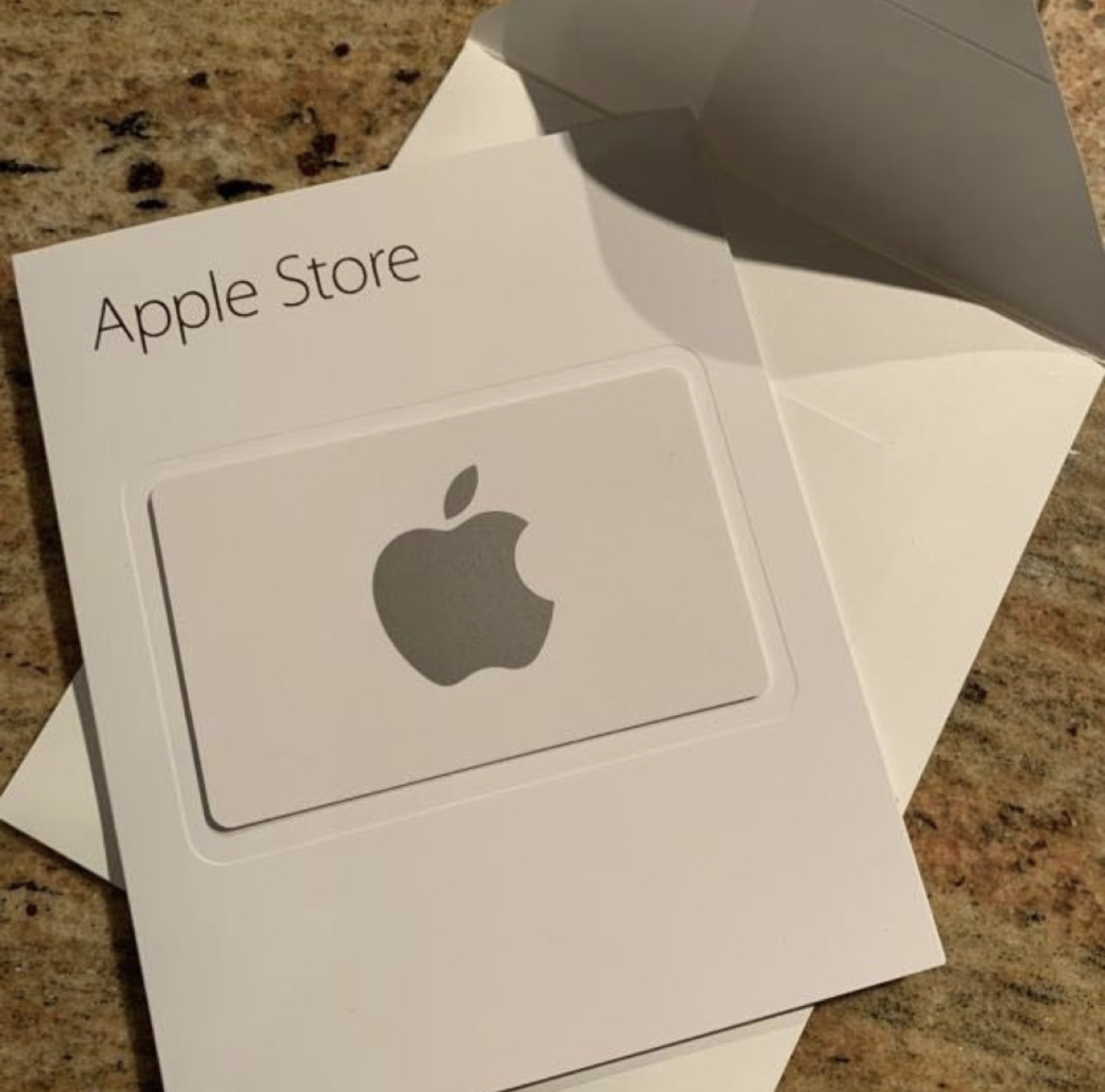 Apple gift card, value of $1,300